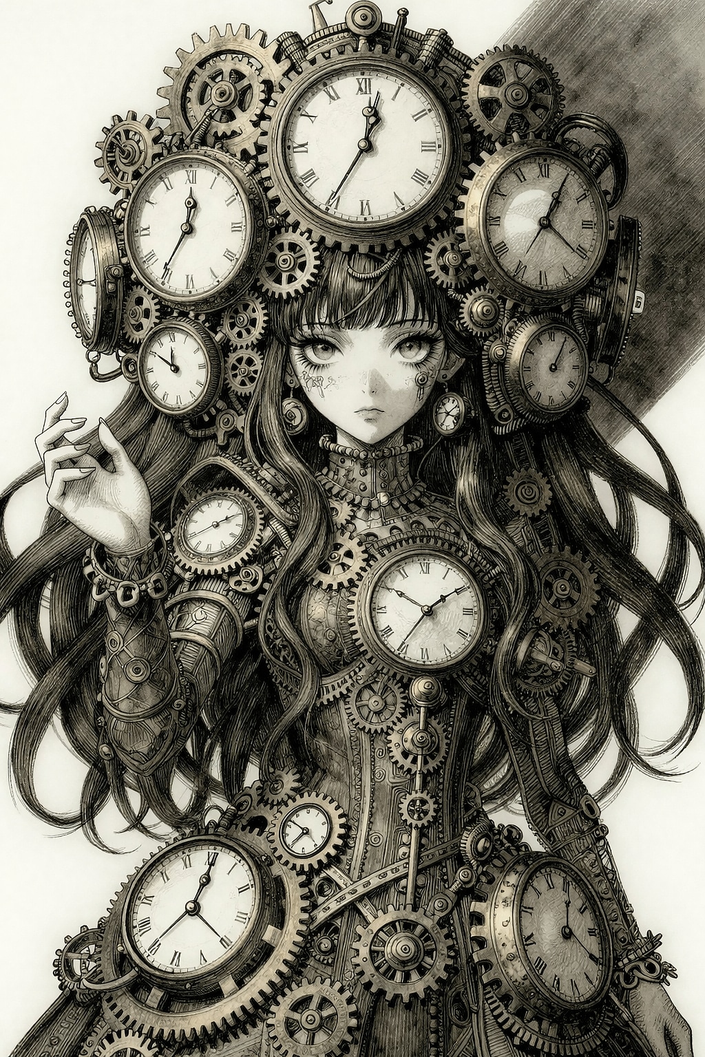 時計娘 | の人気AIイラスト・グラビア