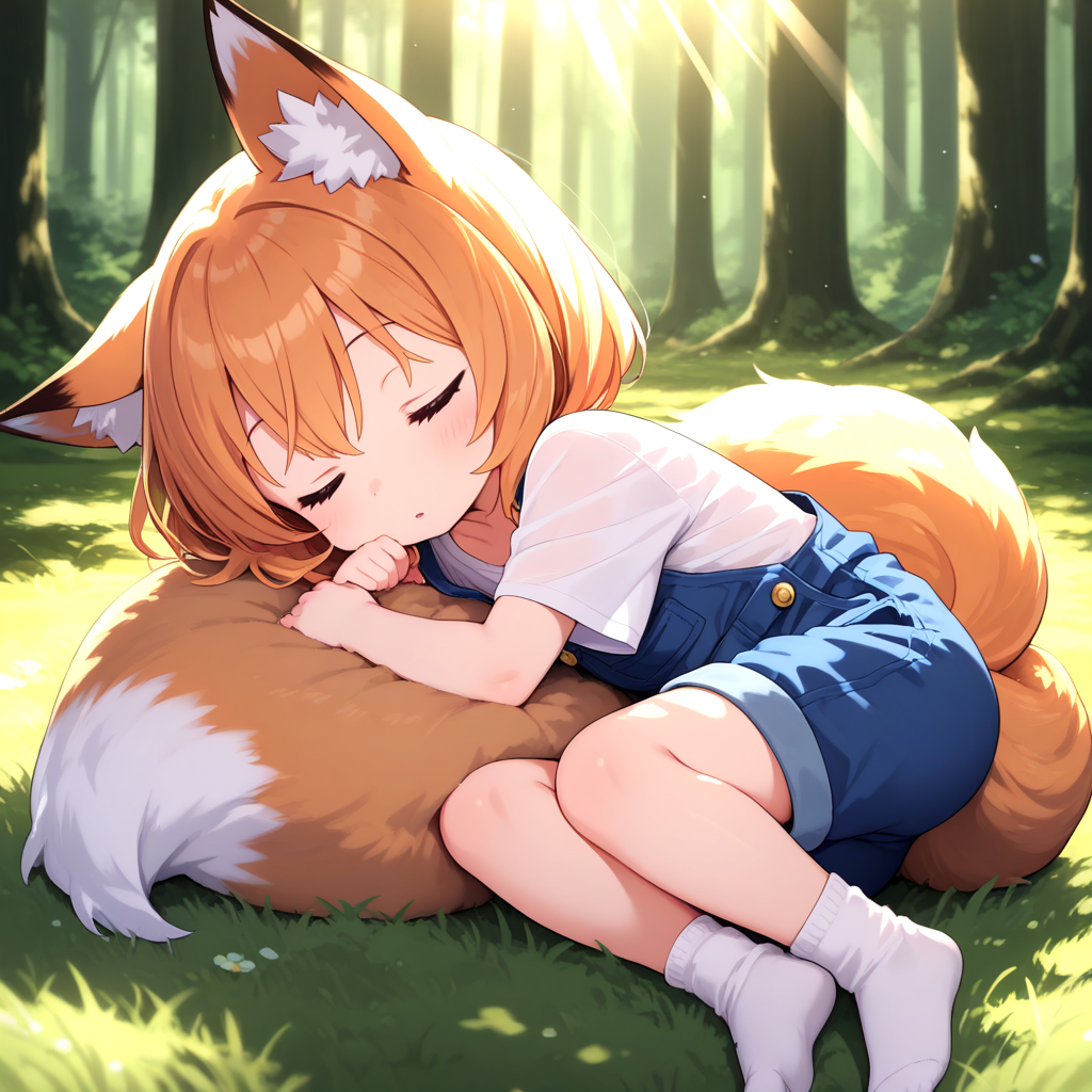 木漏れ日の下でお昼寝・・・・zzz