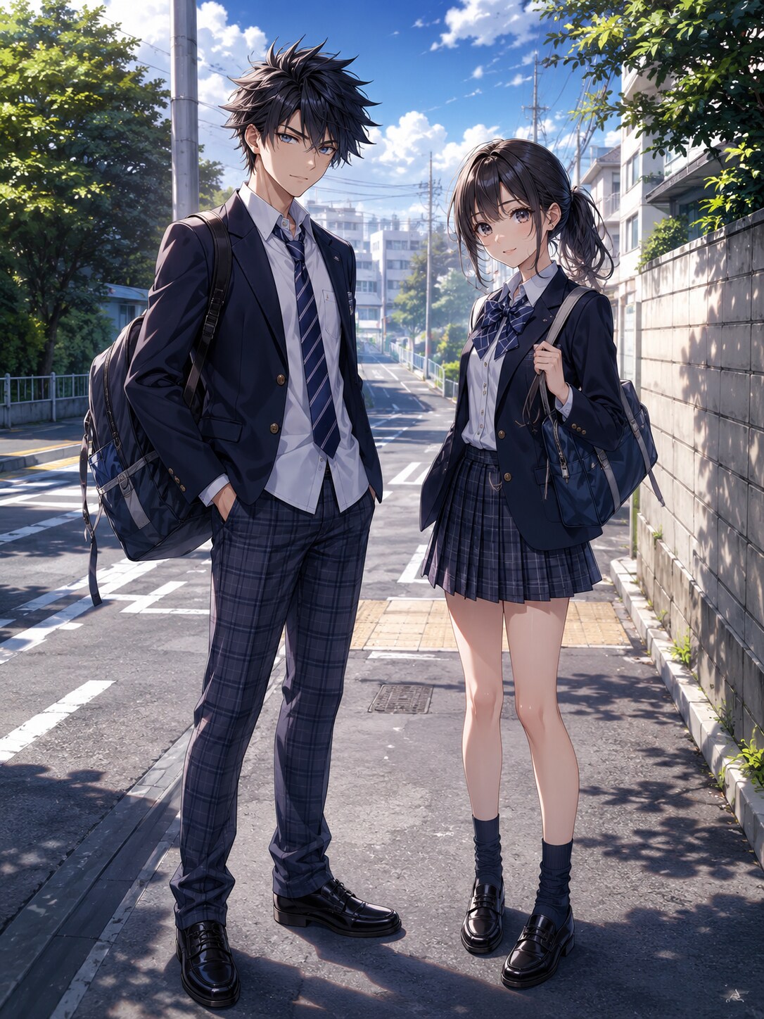 男子高生と女子高生