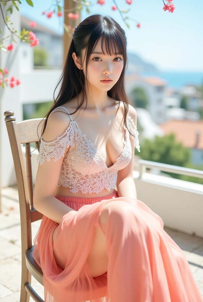 海辺の街の昼下がり、風の囁き