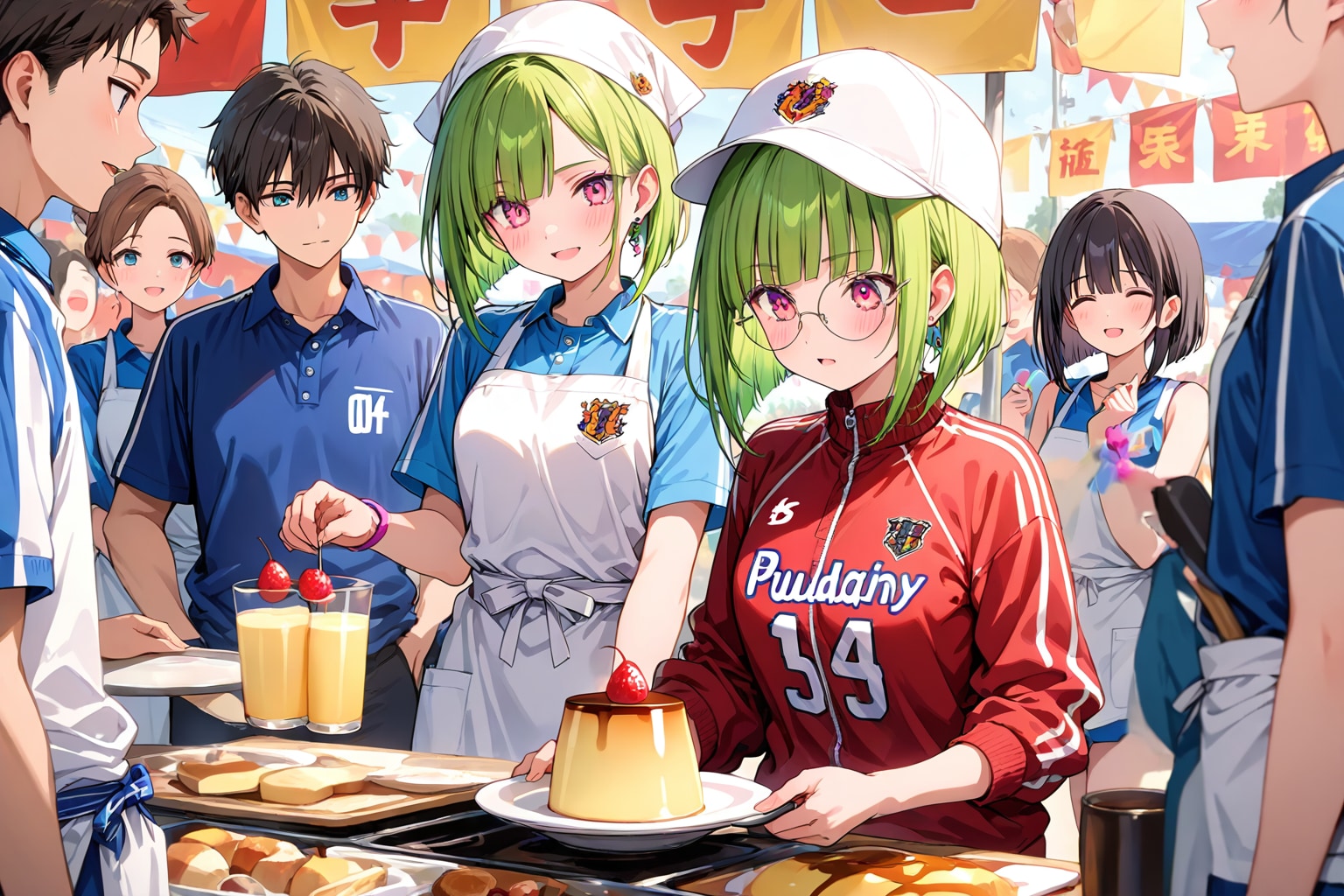 学祭の模擬店 | の人気AIイラスト・グラビア