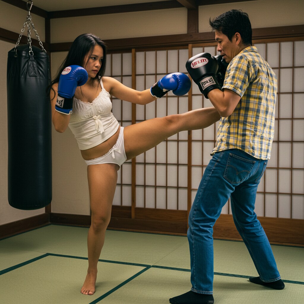 東南アジア女性とスパーリング