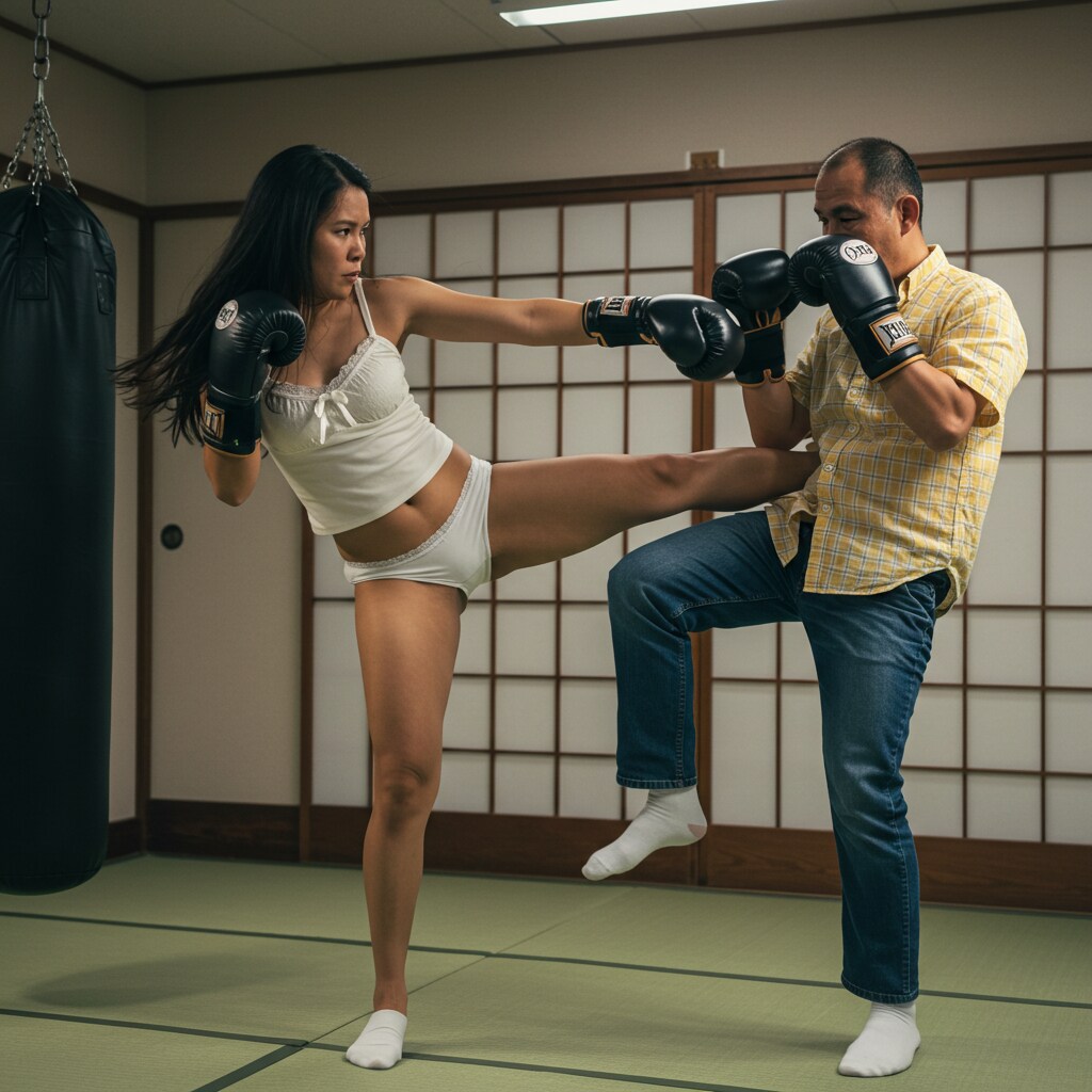 東南アジア女性とスパーリング