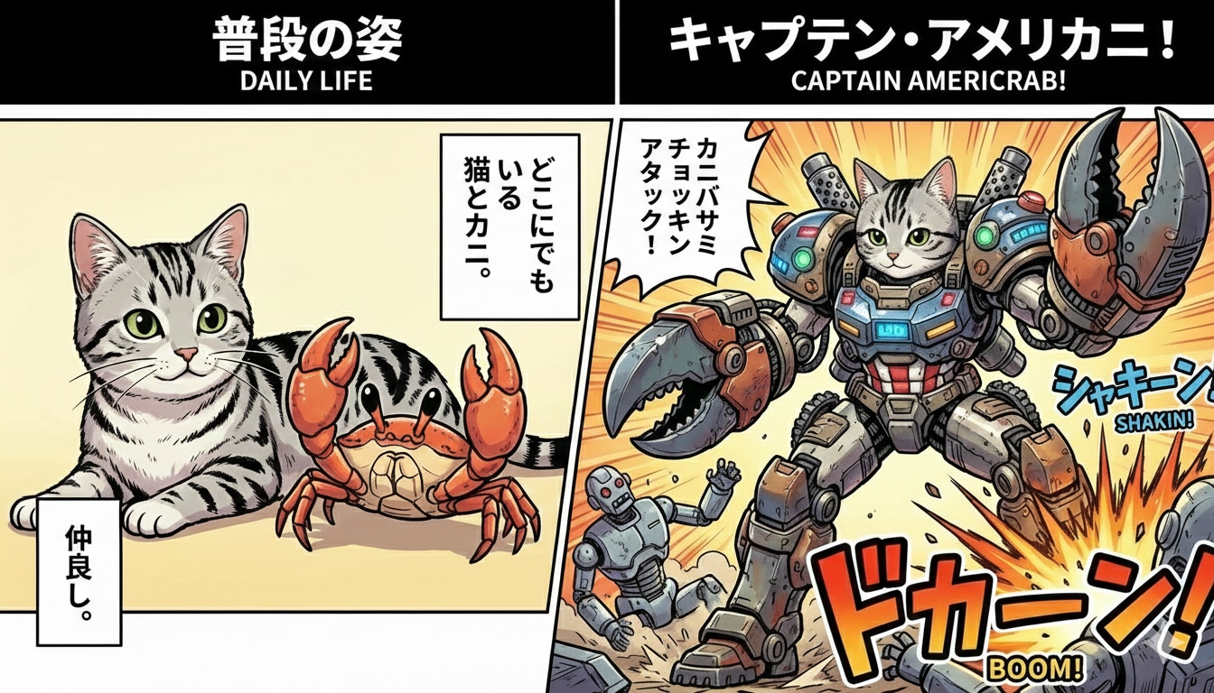 キャプテン・アメリカニ (Captain Americrab)🐱🦀🇺🇸