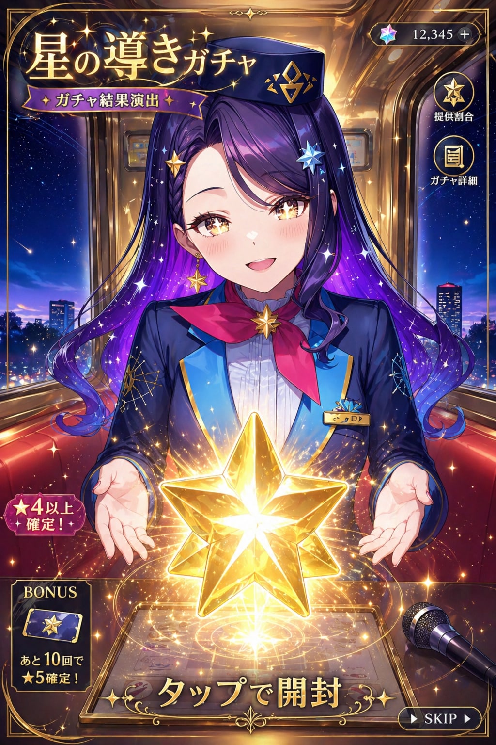 ソシャゲ 【SSR獲得】星降る夜の案内人