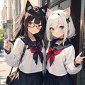 仲良し猫さん🏫🐱😺 2枚目