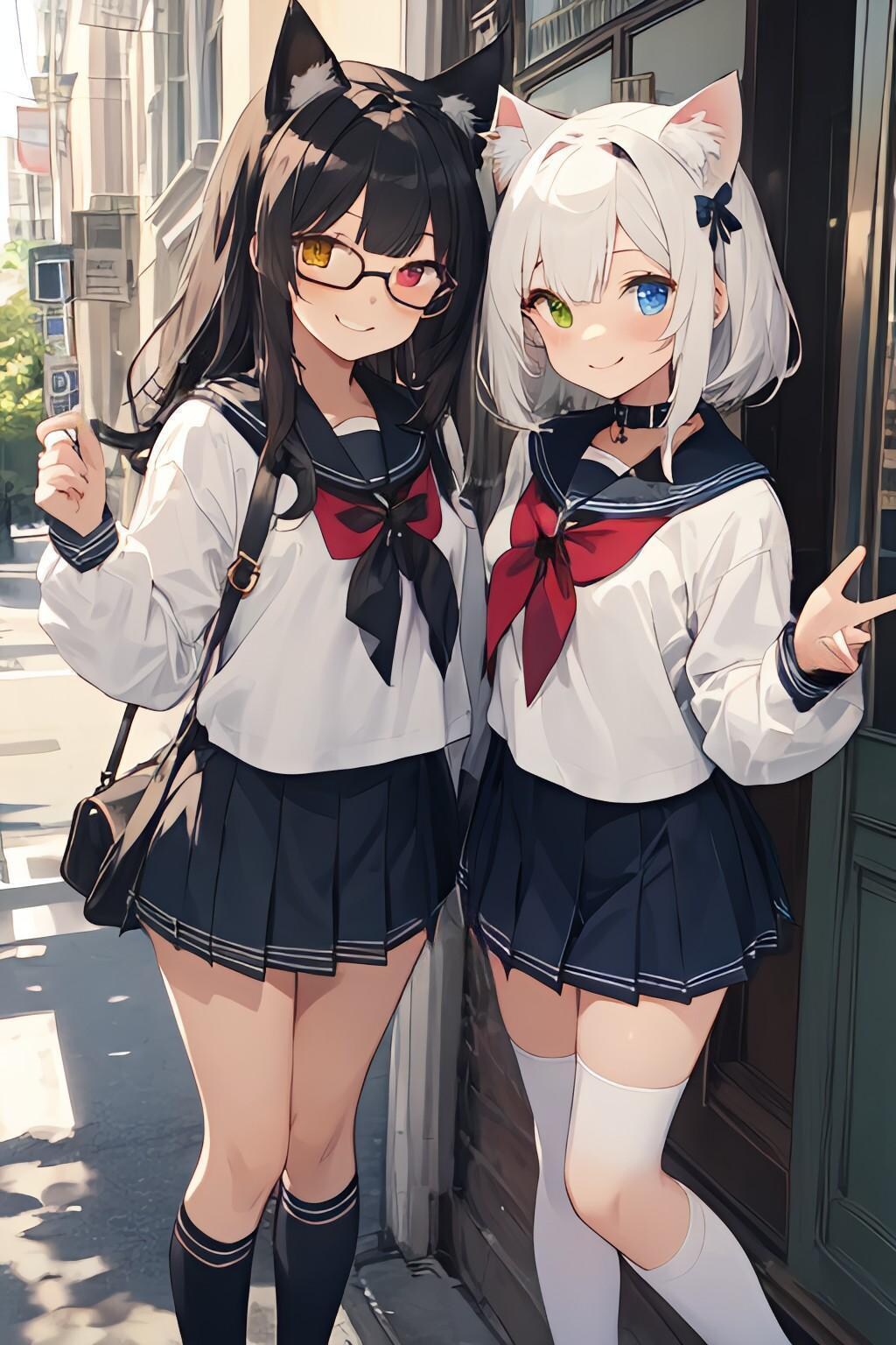 仲良し猫さん🏫🐱😺