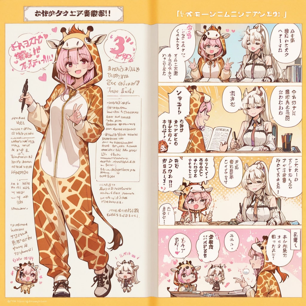 漫画の日のキリン着ぐるみちび子ちゃん