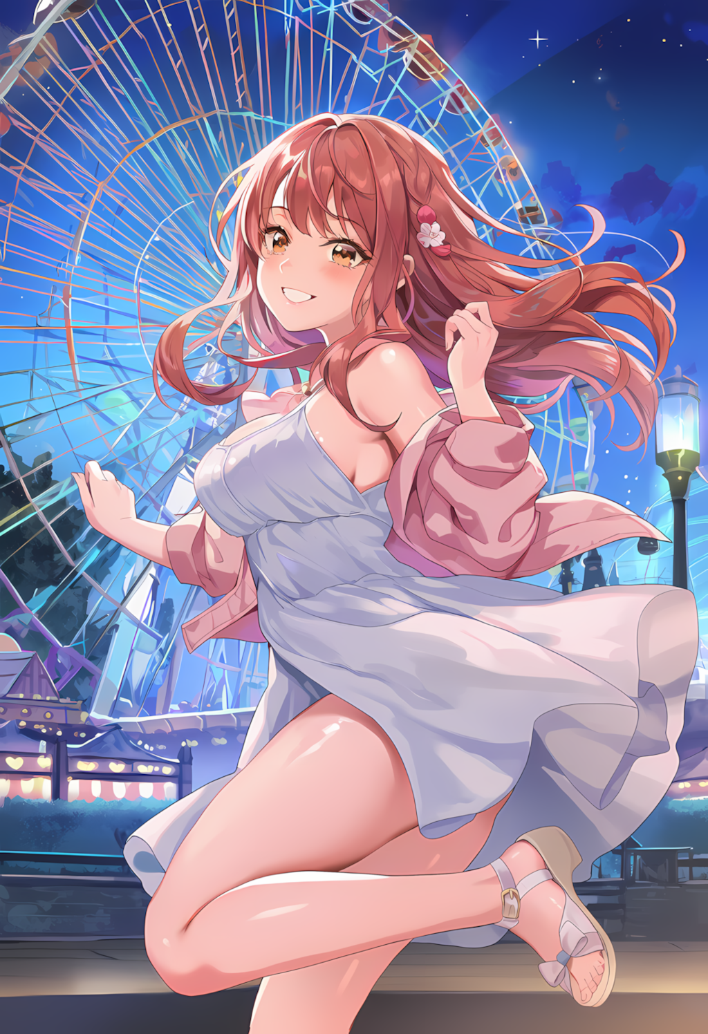 夜の遊園地デート🌙🎡