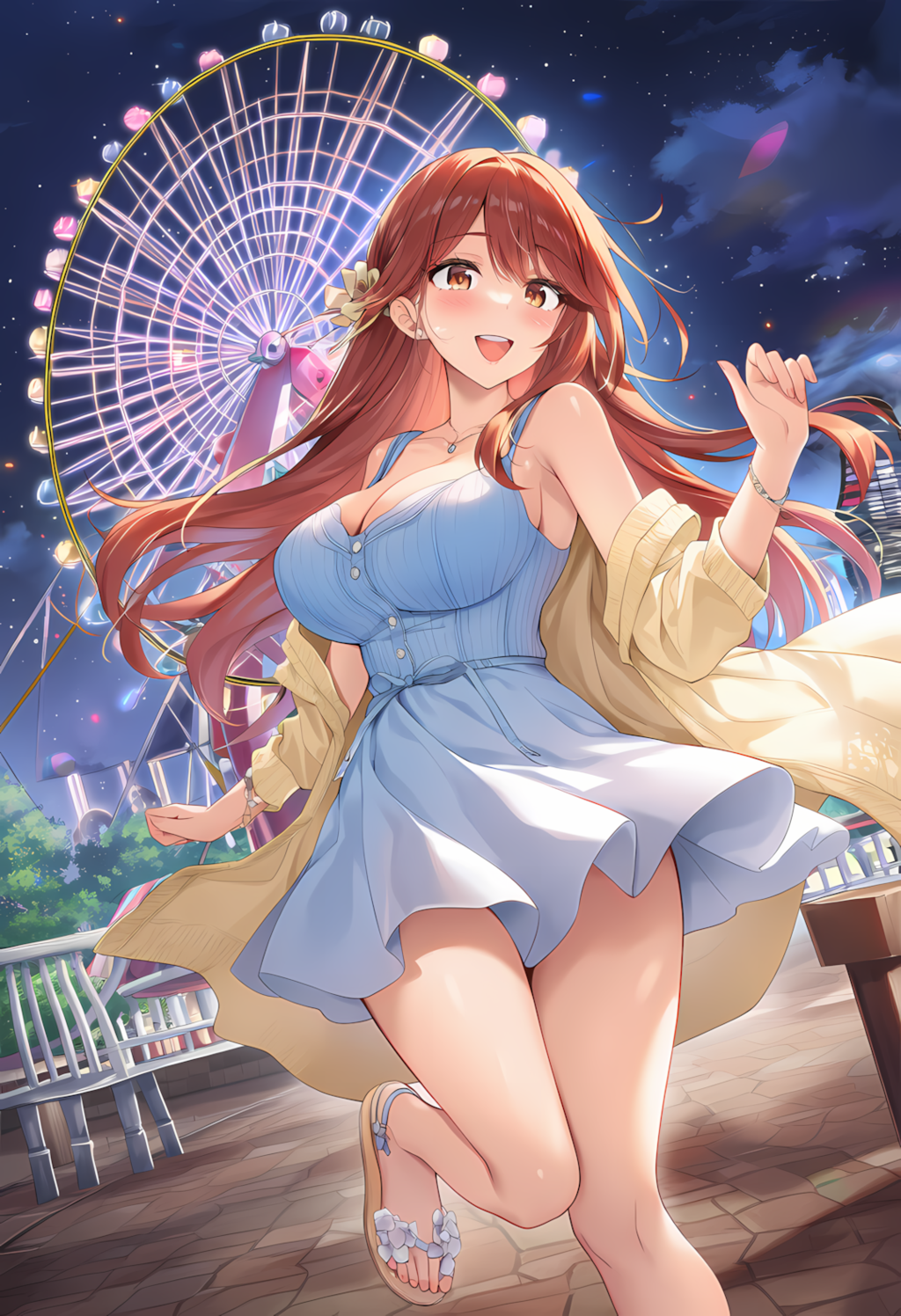 夜の遊園地デート🌙🎡