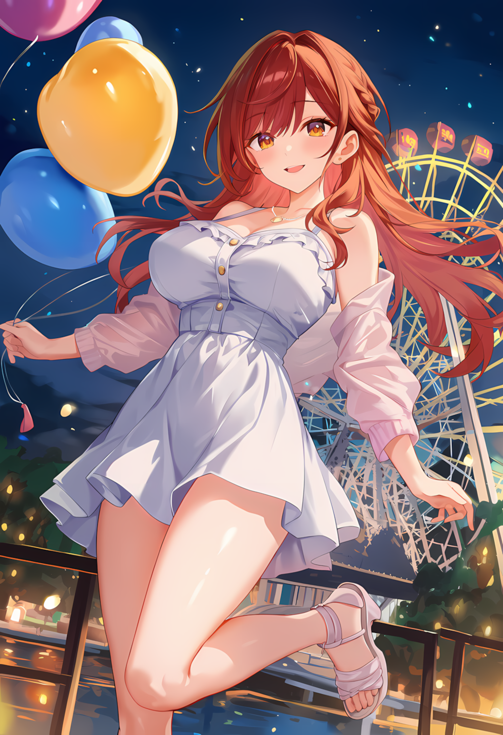 夜の遊園地デート🌙🎡