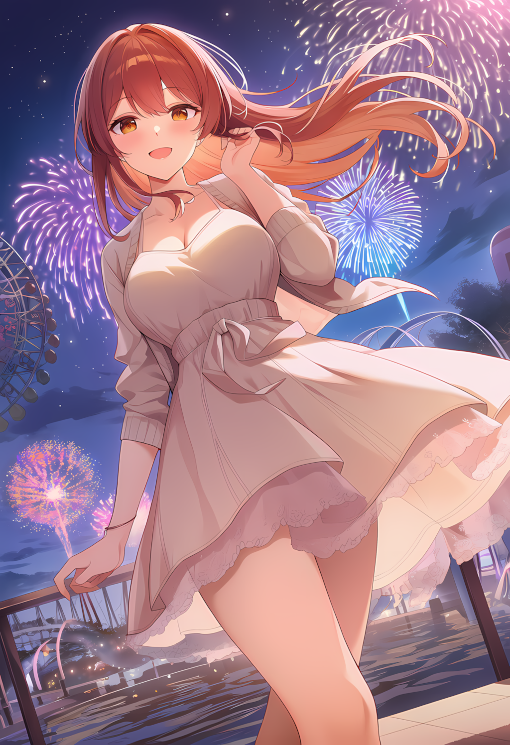 夜の遊園地デート🌙🎡