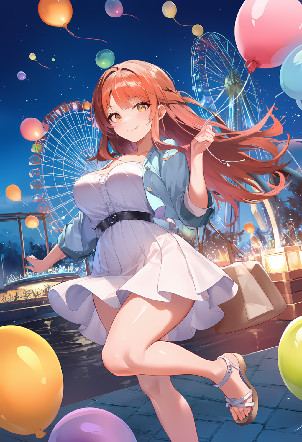 夜の遊園地デート🌙🎡