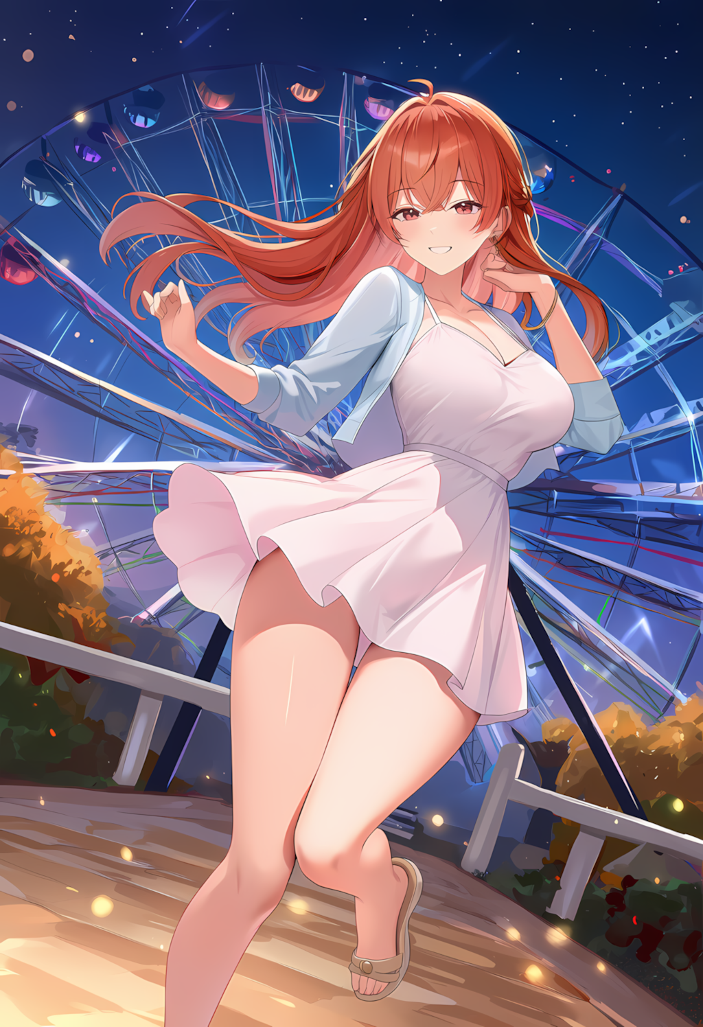 夜の遊園地デート🌙🎡