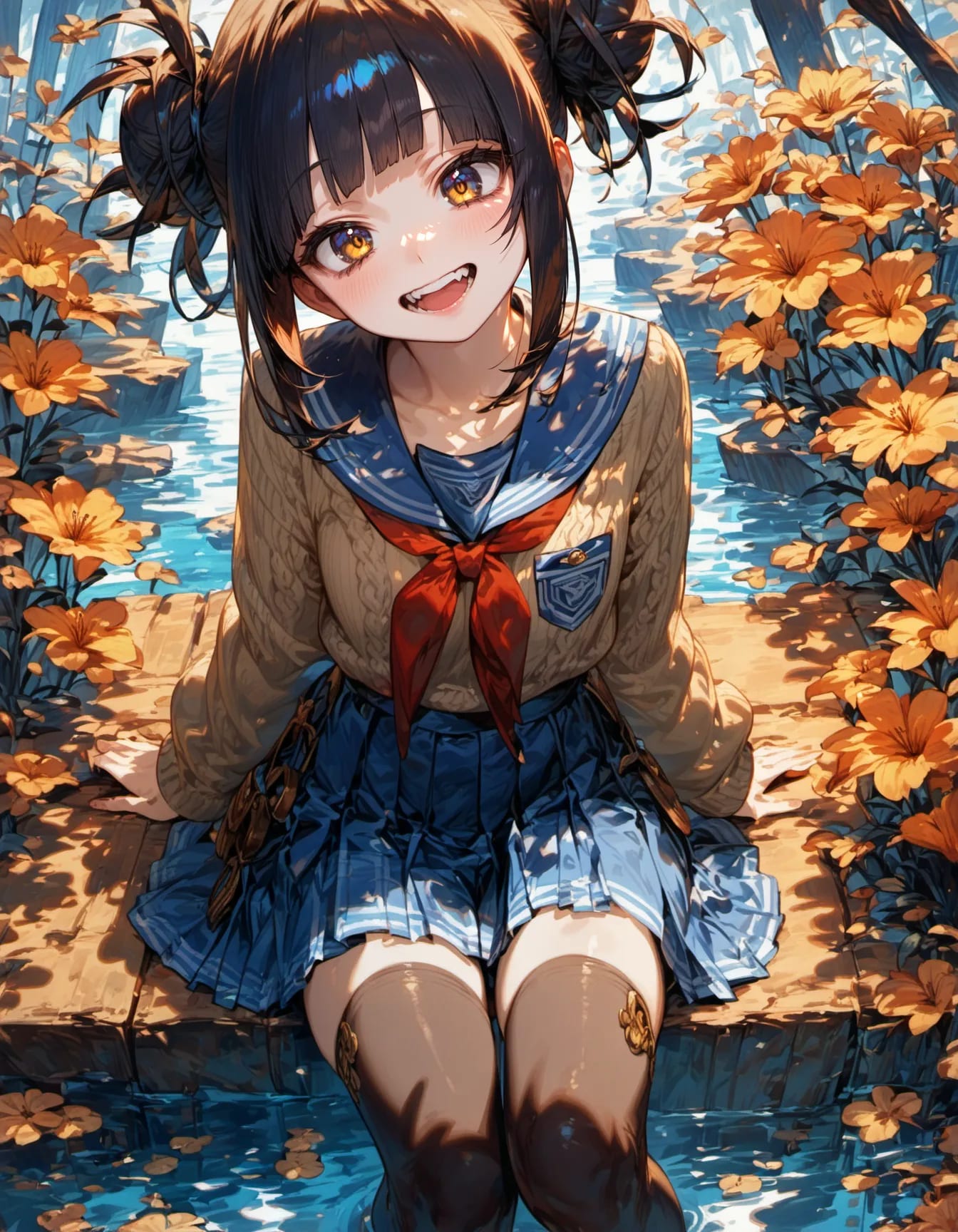 Blooms Beside the Brook | の人気AIイラスト・グラビア