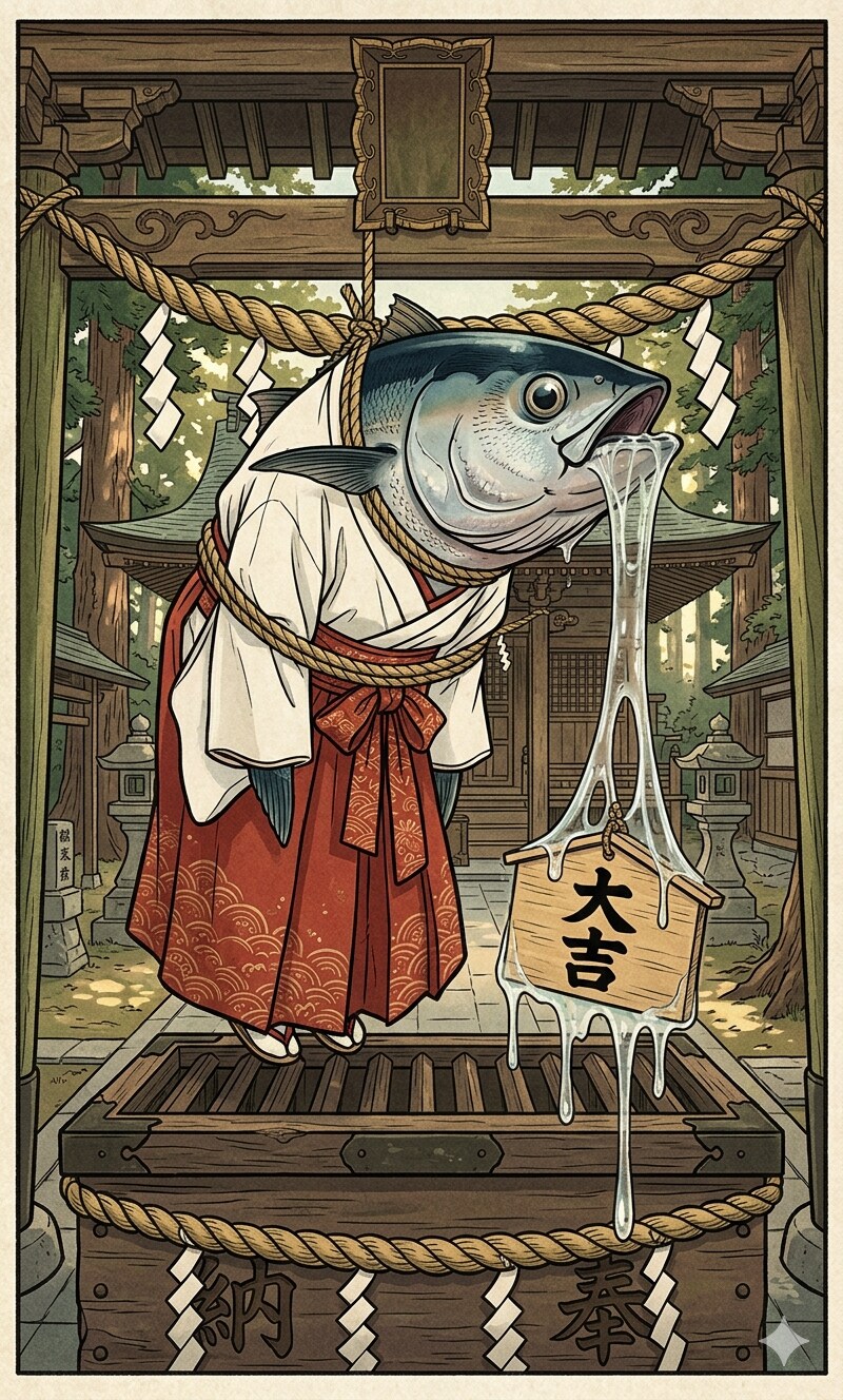 【うちの町】阿黒神社のおみくじマシン