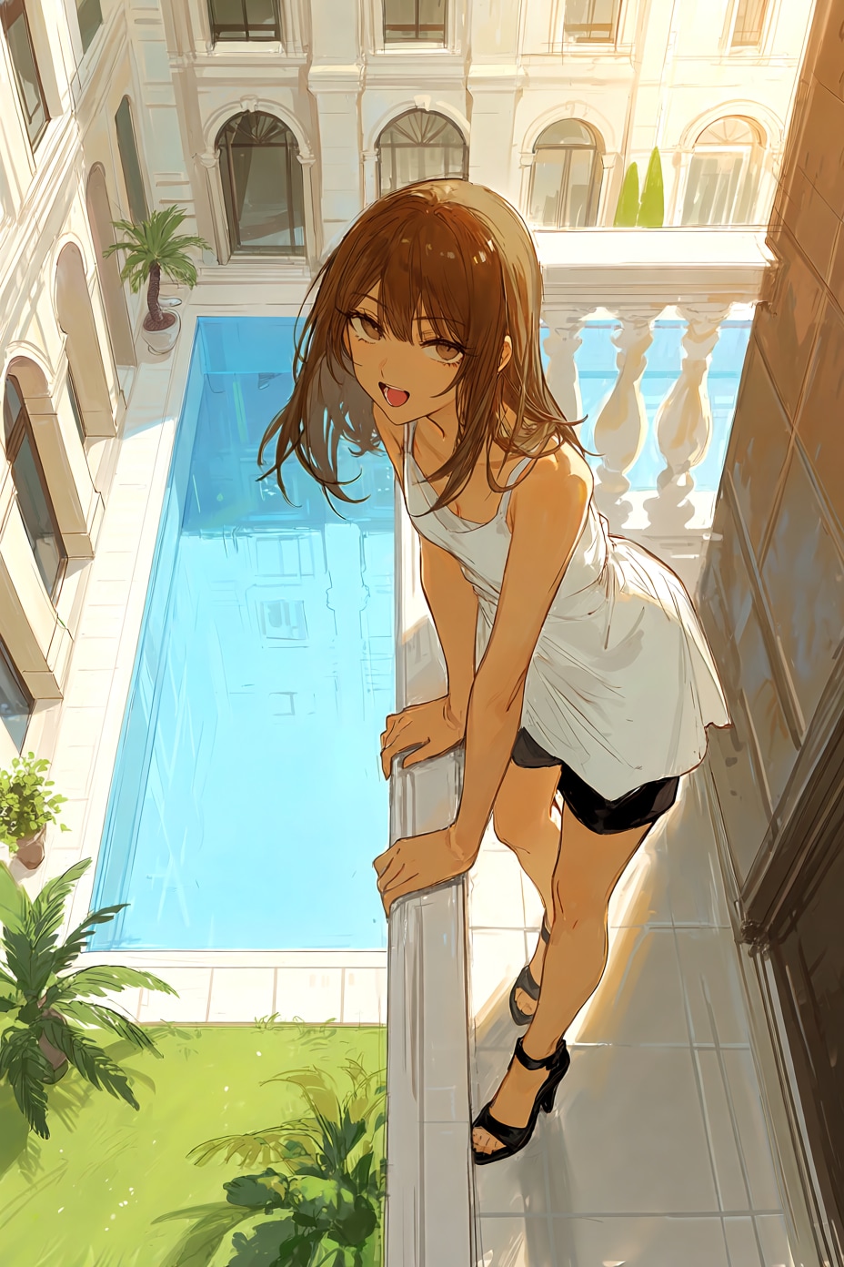 バルコニー | の人気AIイラスト・グラビア