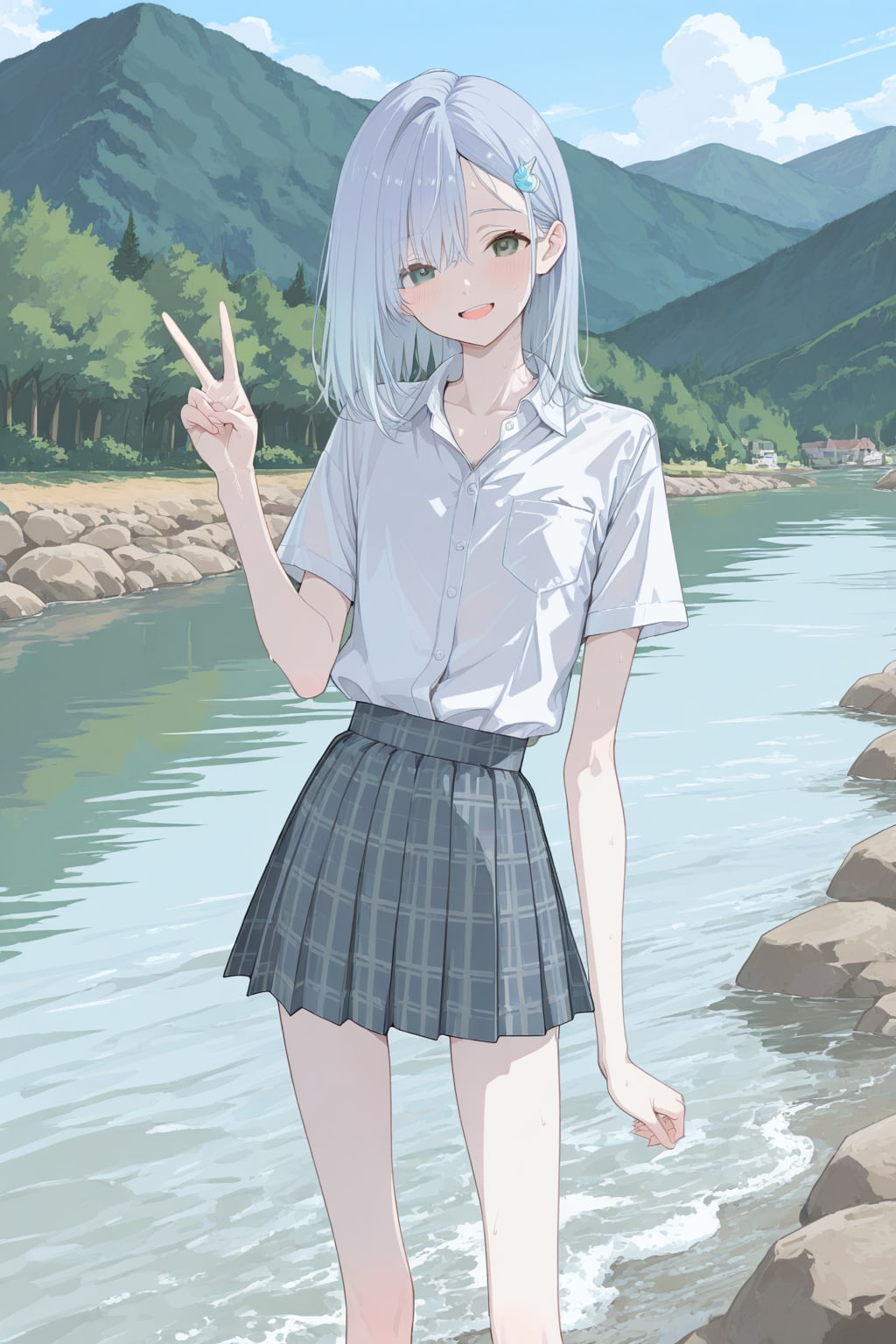 JK制服 川遊び(APRICOT)