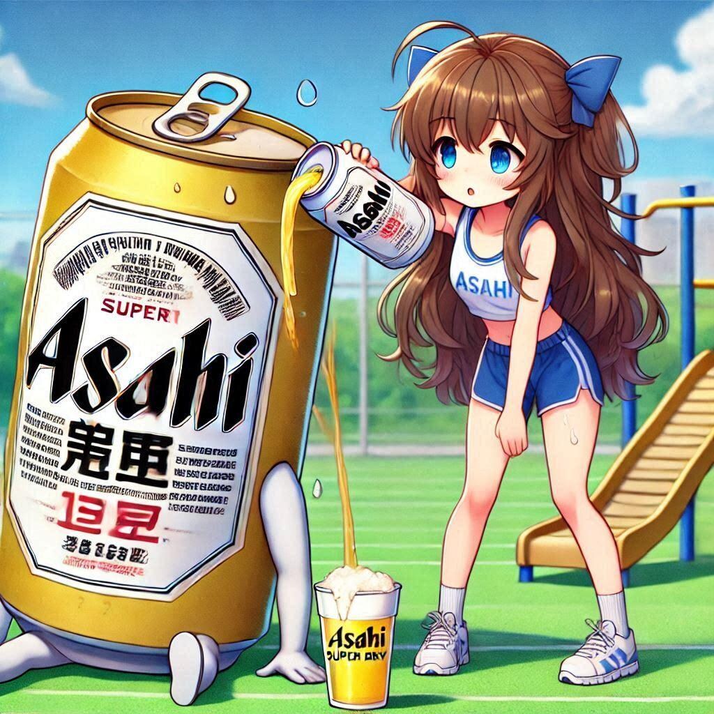 運動中の水分補給をしてあげる女の子