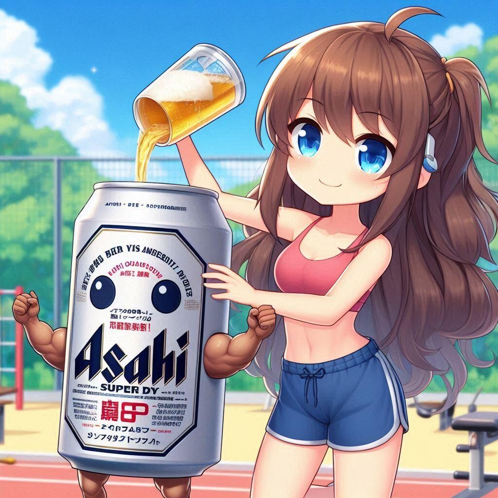 運動中の水分補給をしてあげる女の子