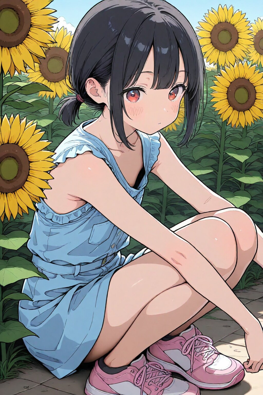 ひまわりの女の子(1