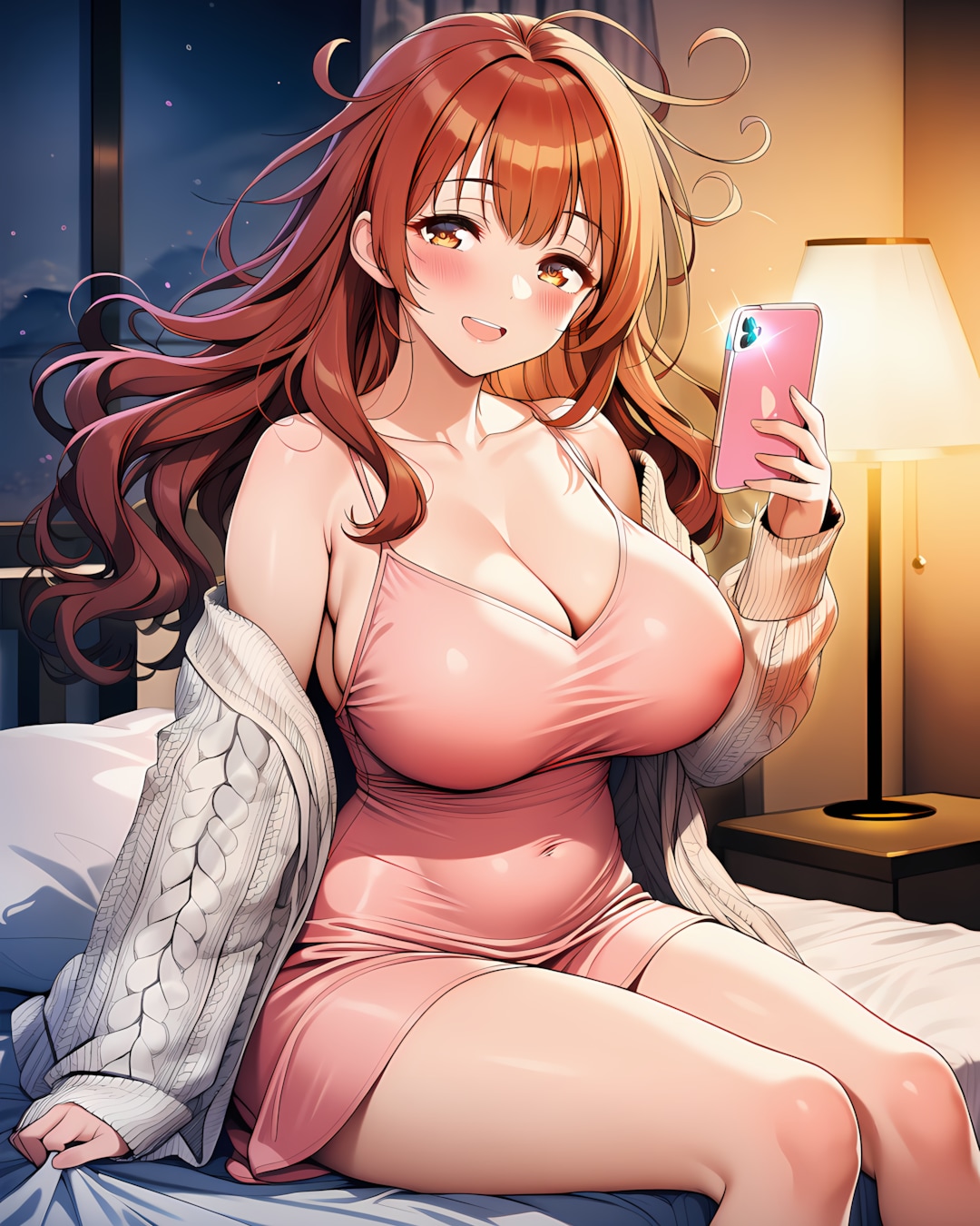 🌙サテンドレスでまったり華金ノノカちゃん💤