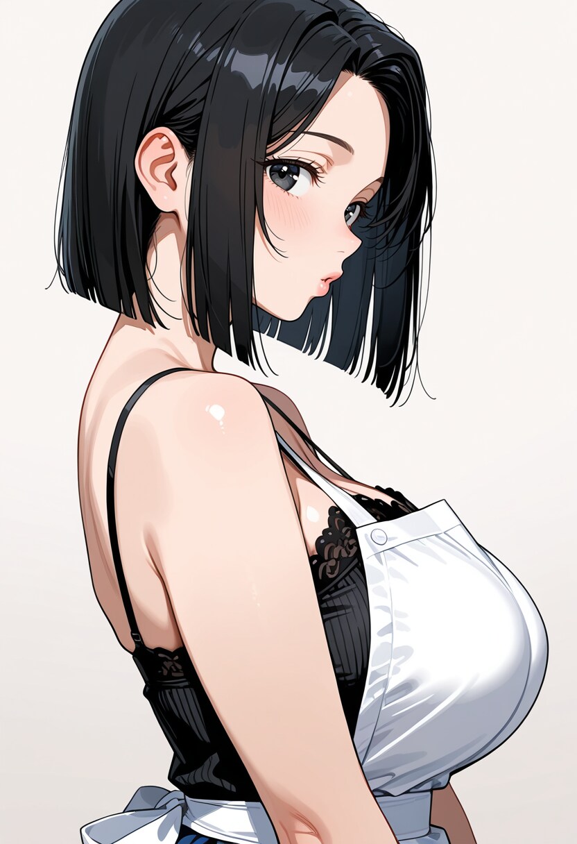 キャミソールの横顔