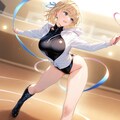 金髪ショート新体操美少女 2枚目