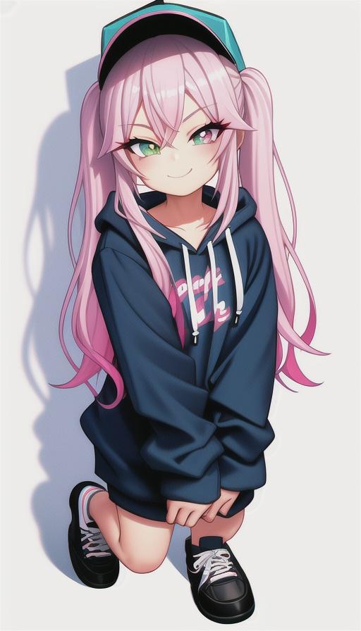 パーカーとスポーツキャップの女の子　3 | の人気AIイラスト・グラビア