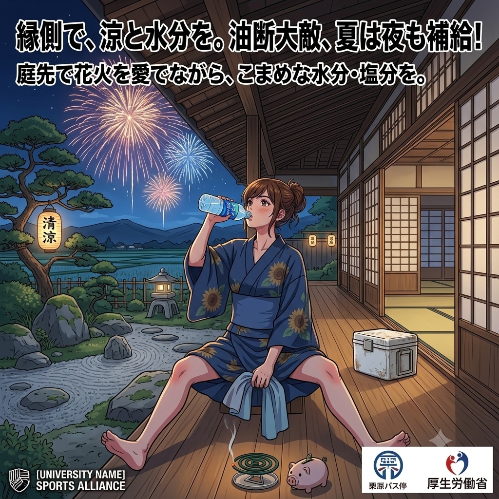 夜もしっかり水分補給してね！