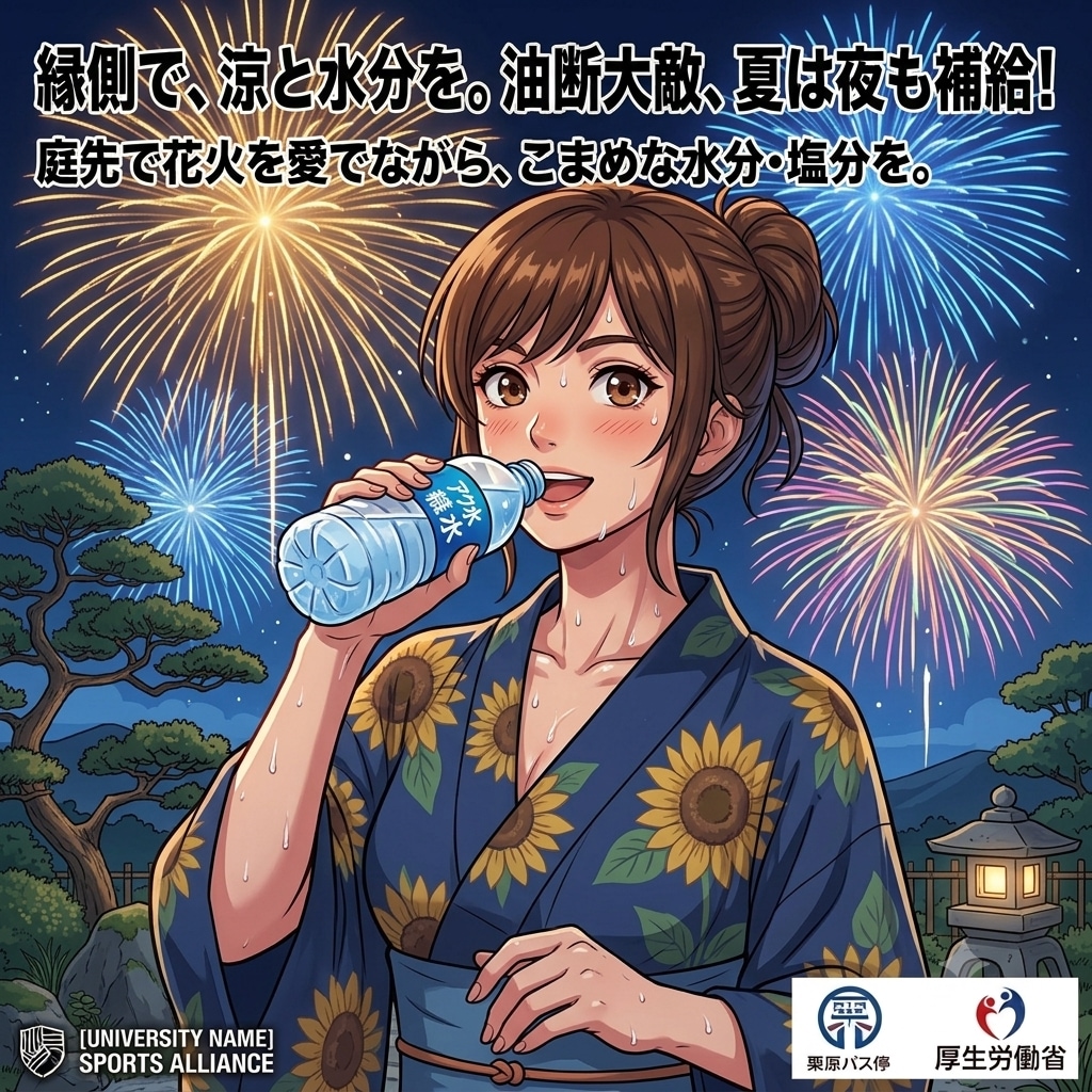 夜もしっかり水分補給してね！