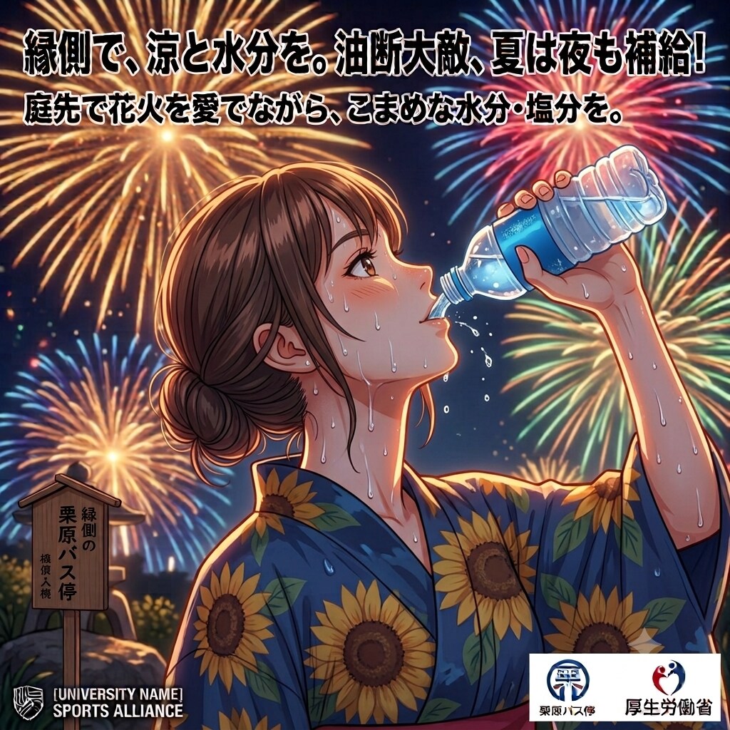 夜もしっかり水分補給してね！