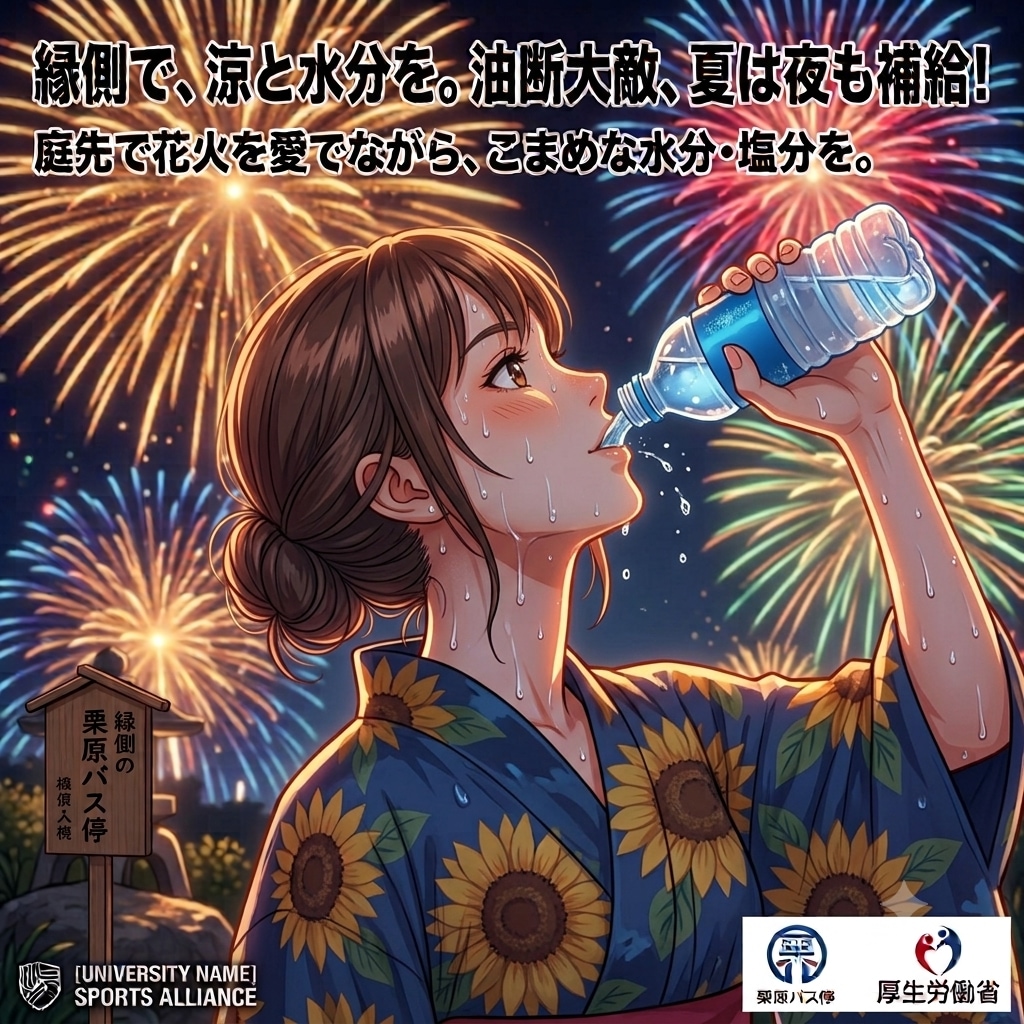 夜もしっかり水分補給してね！