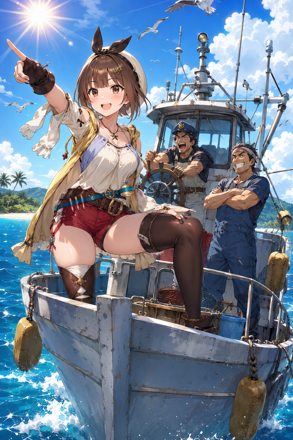 愛央ちゃんライザコスで大海原へ