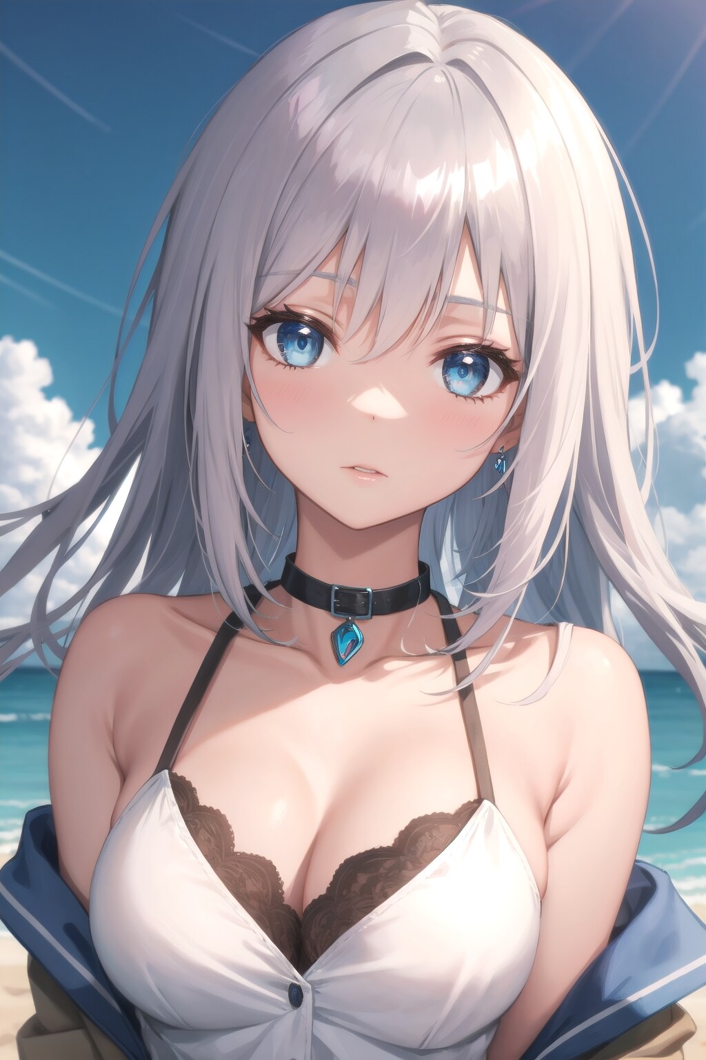 砂浜の少女