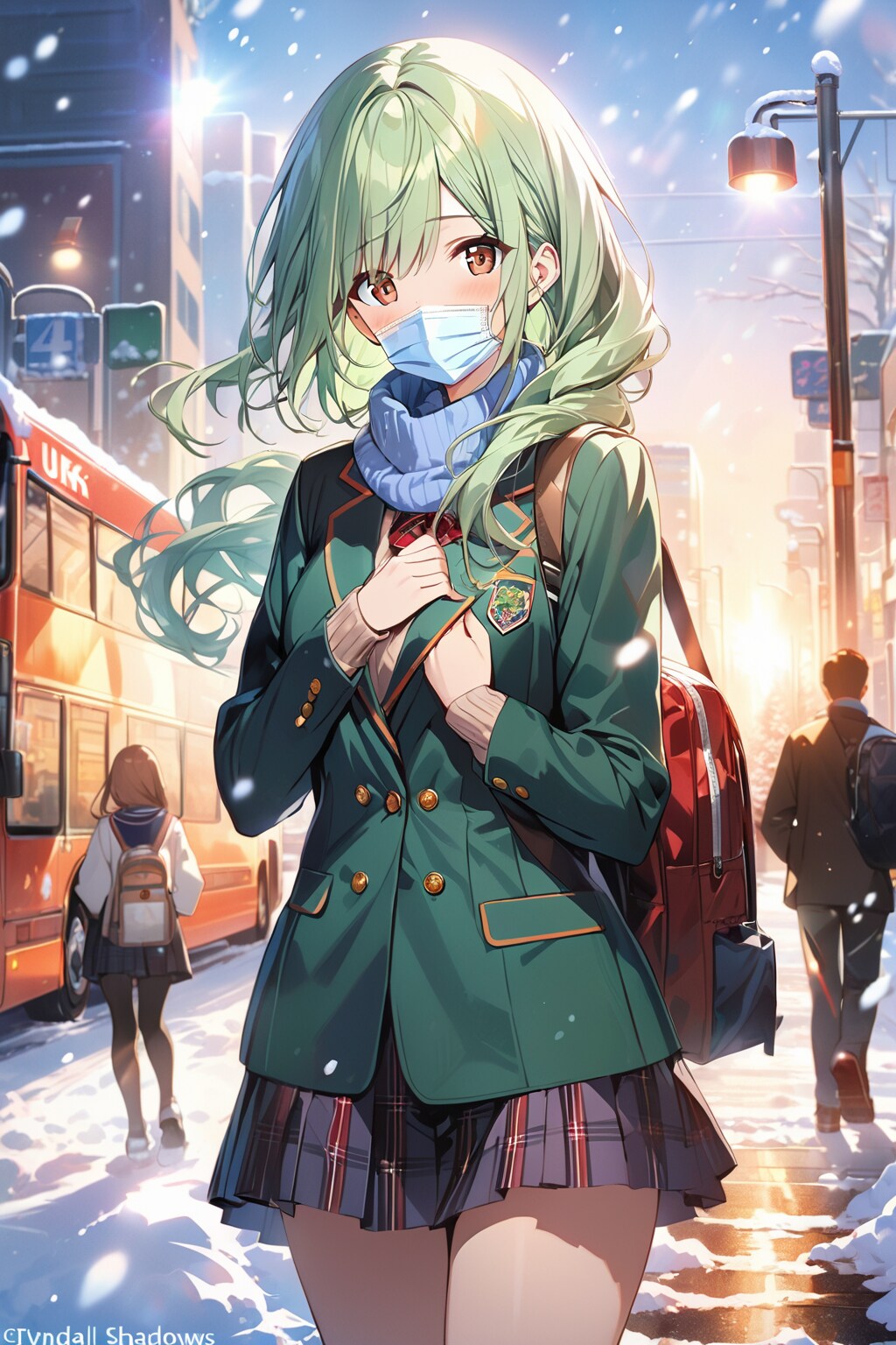 学校から帰宅途中の少女