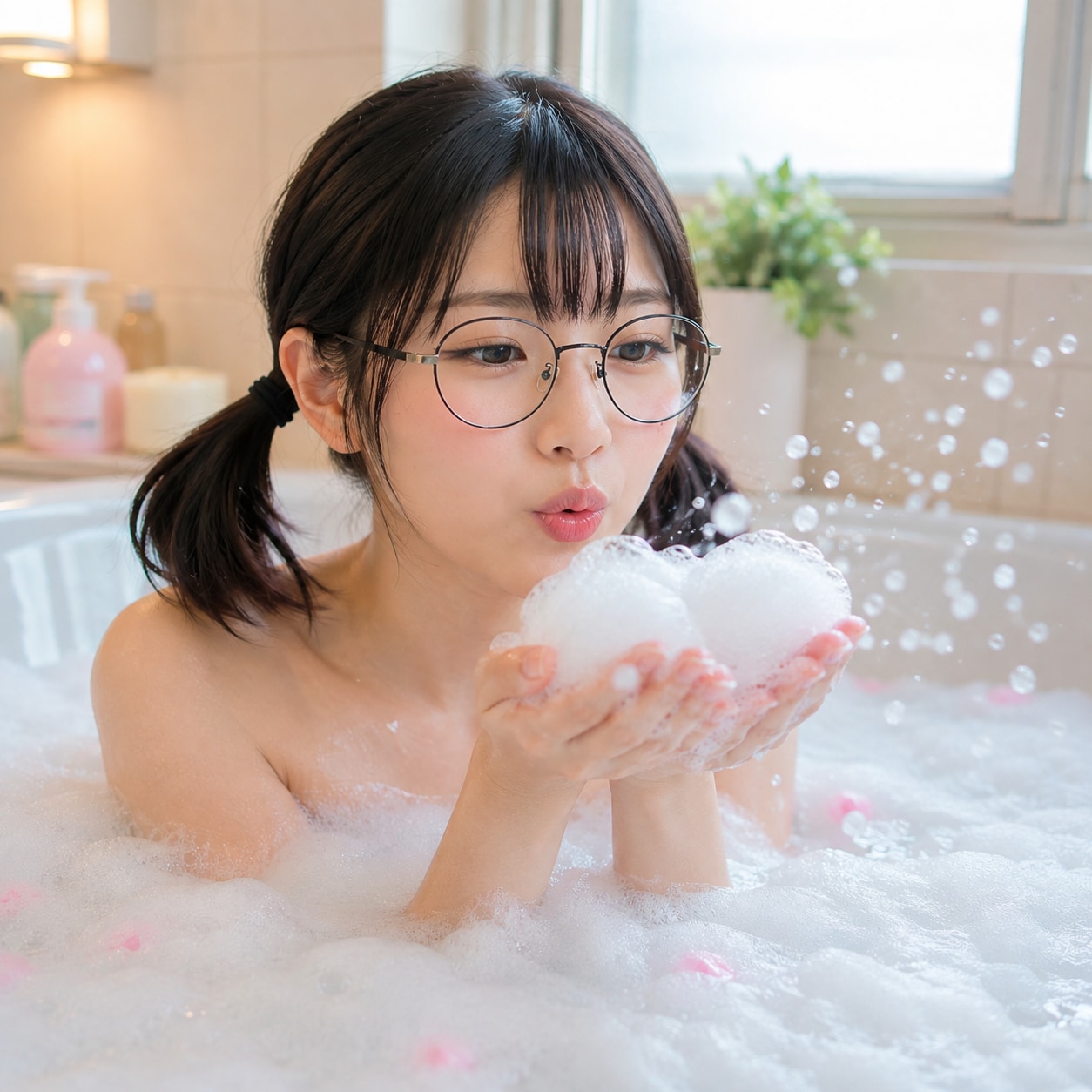 のびかちゃんはお風呂が大好き