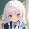 白髪ロリロングJK 3枚目
