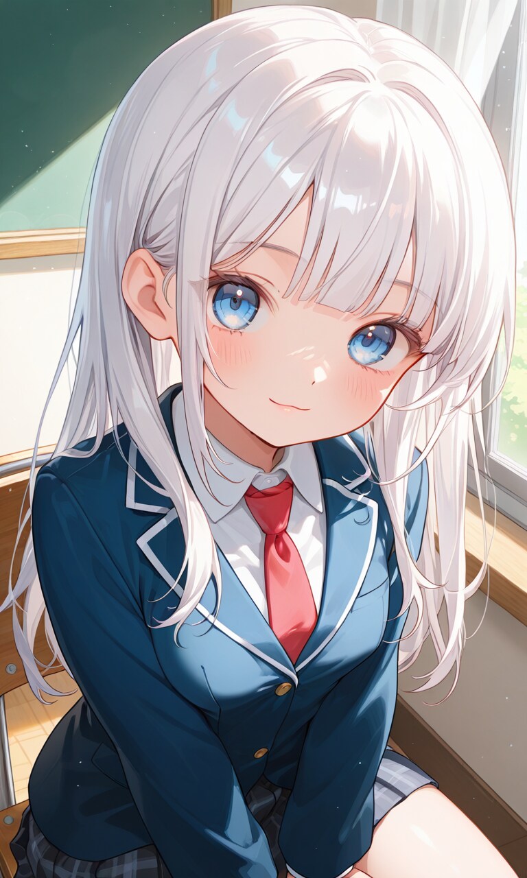 白髪ロリロングJK