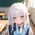 白髪ロリロングJK 2枚目