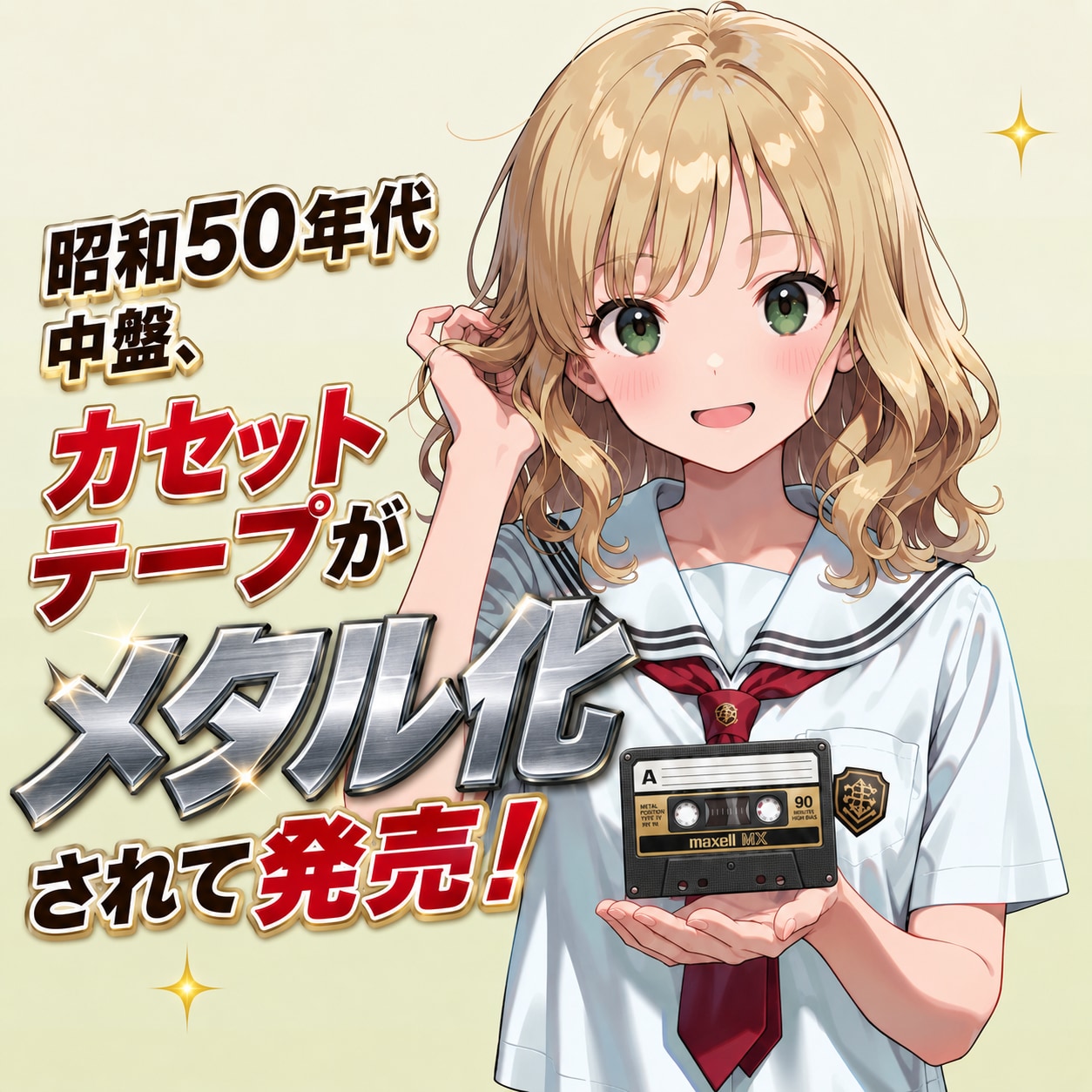 カセットテープのメタル化 | の人気AIイラスト・グラビア