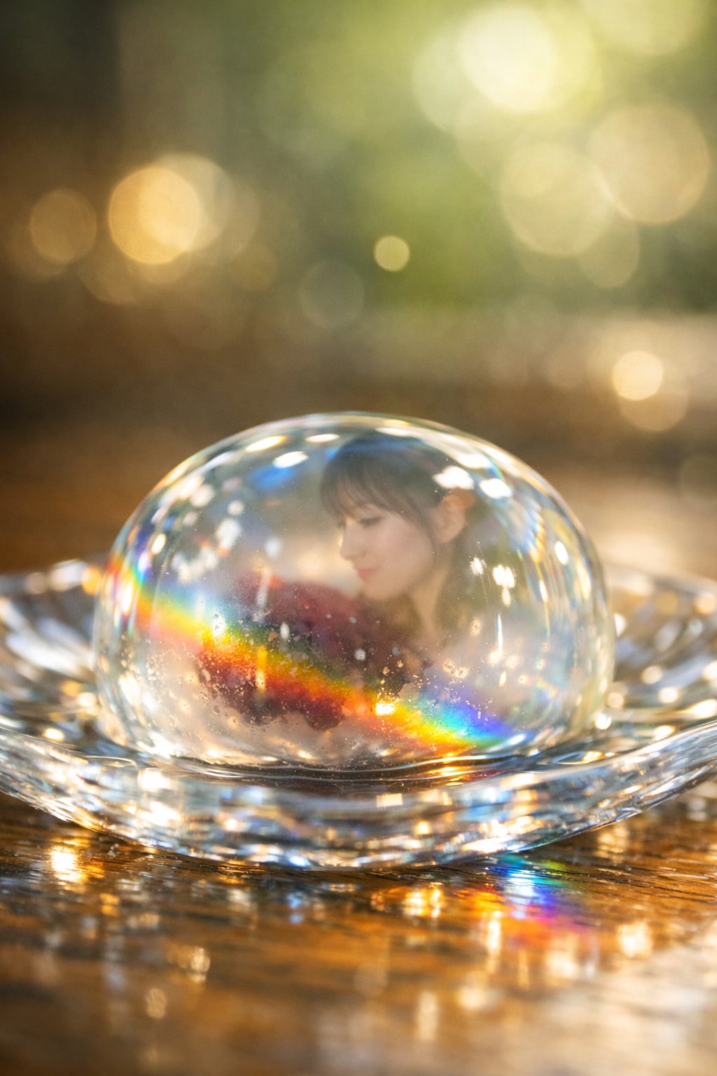 和菓子の日　水まんじゅうに映る女性