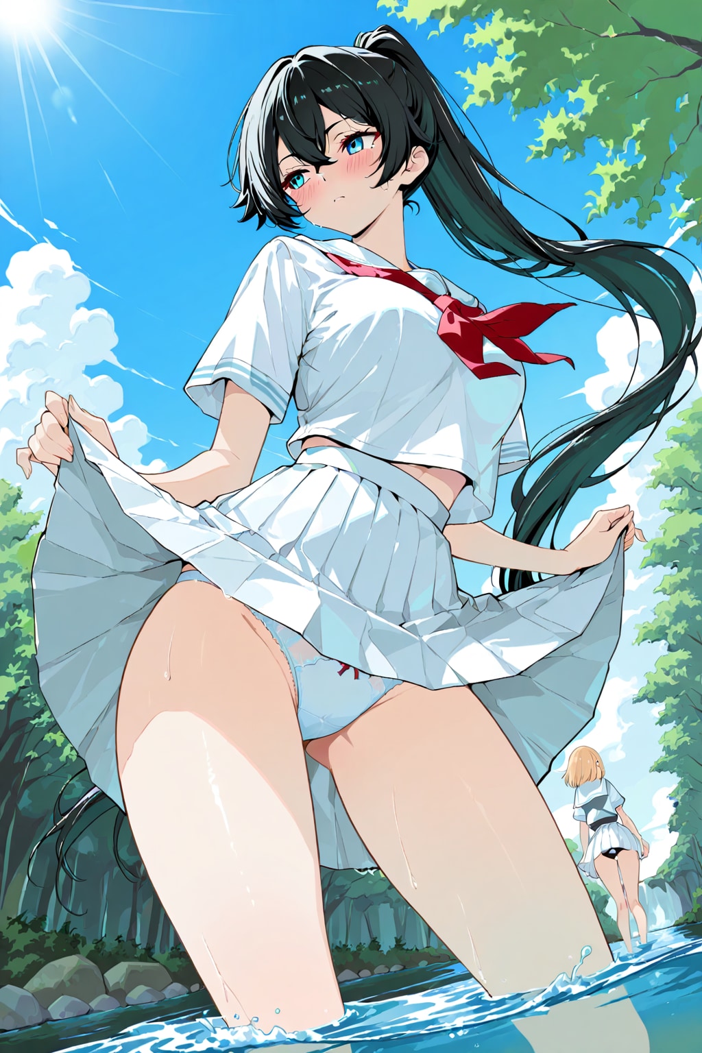 川遊び