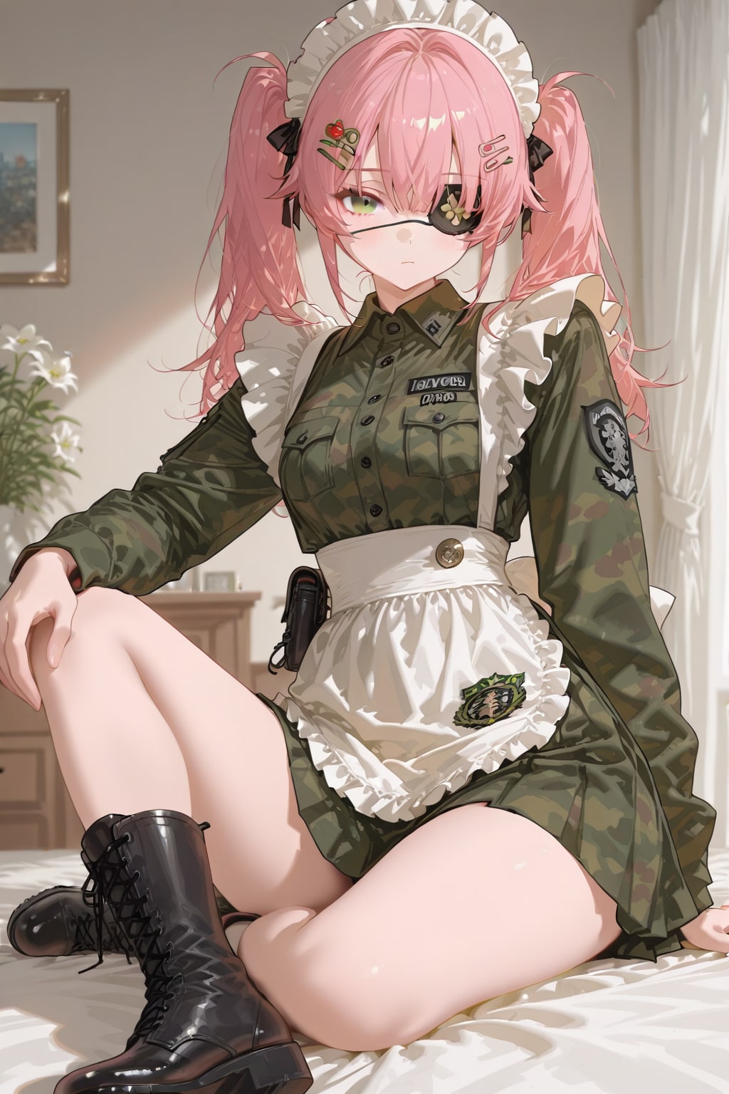 迷彩服を強調したメイド姿のCZ(シズ)ちゃん