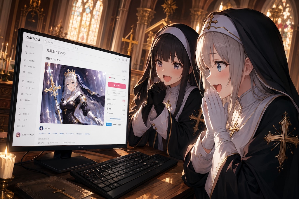 ちちぷい企画に参加するシスターさんたち