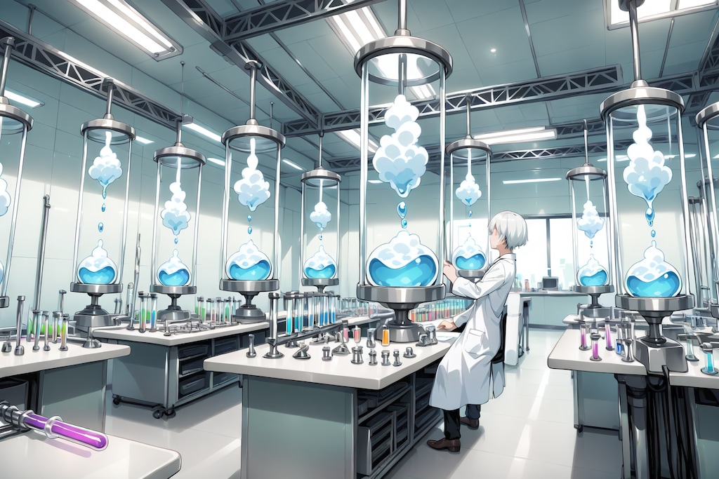 巨大試験管の実験室