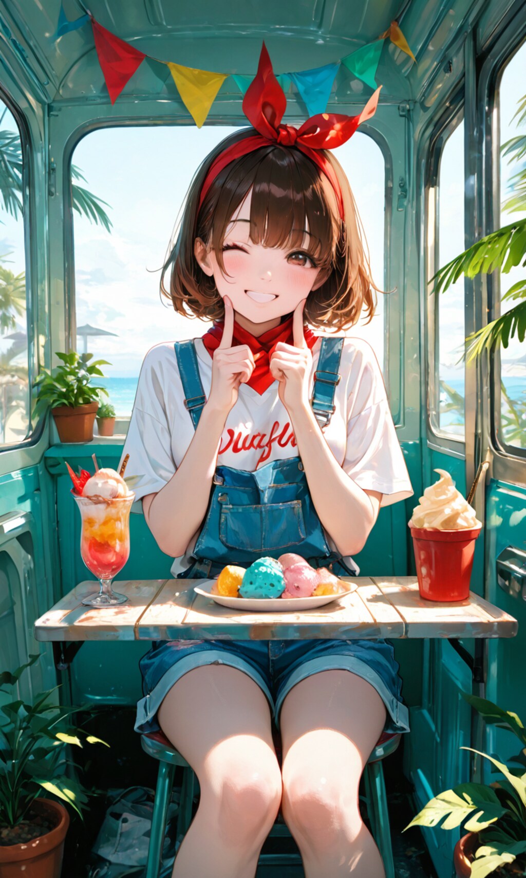 ウィンクする子