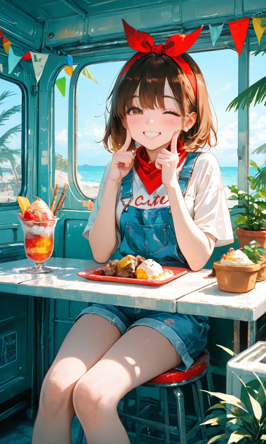 ウィンクする子