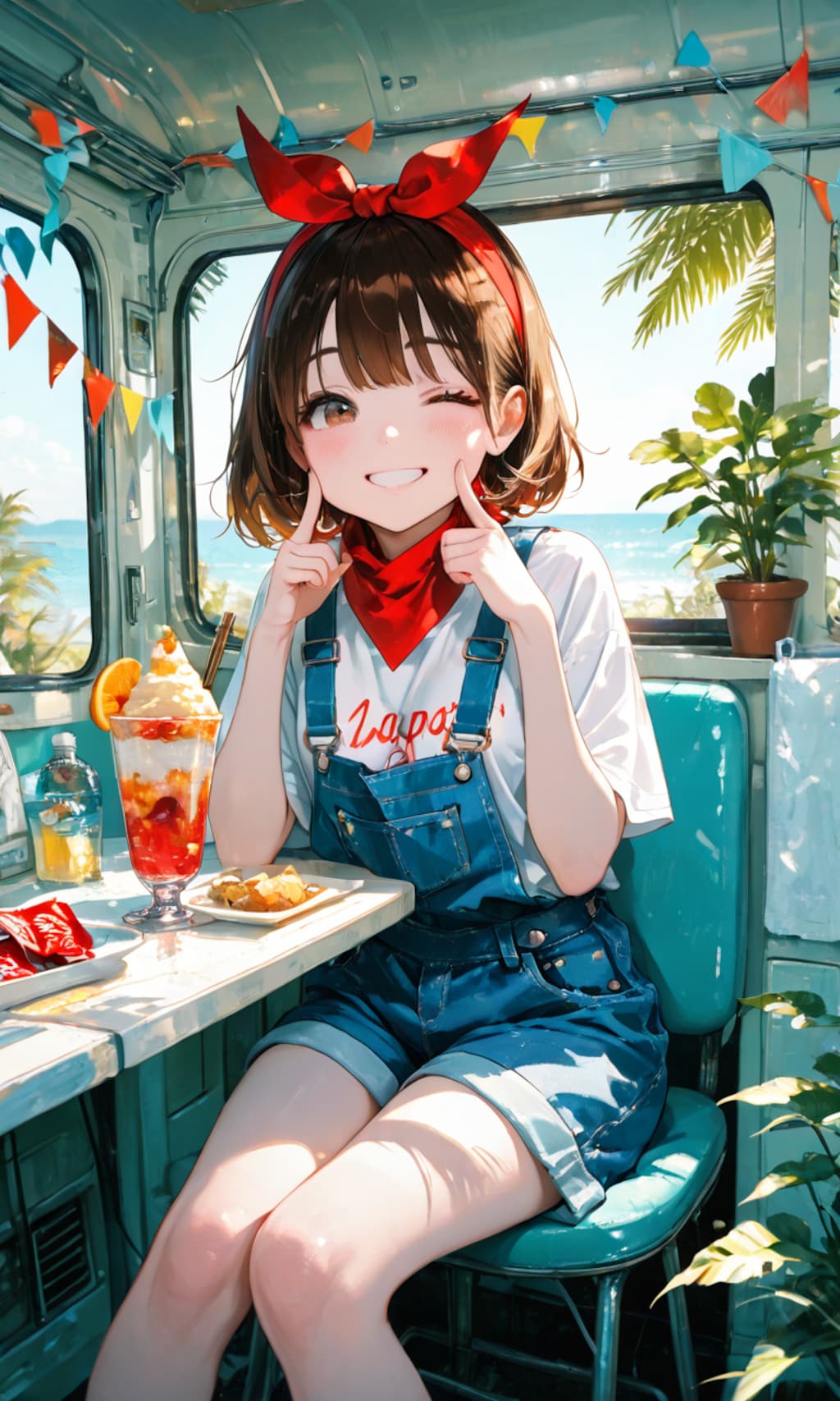 ウィンクする子