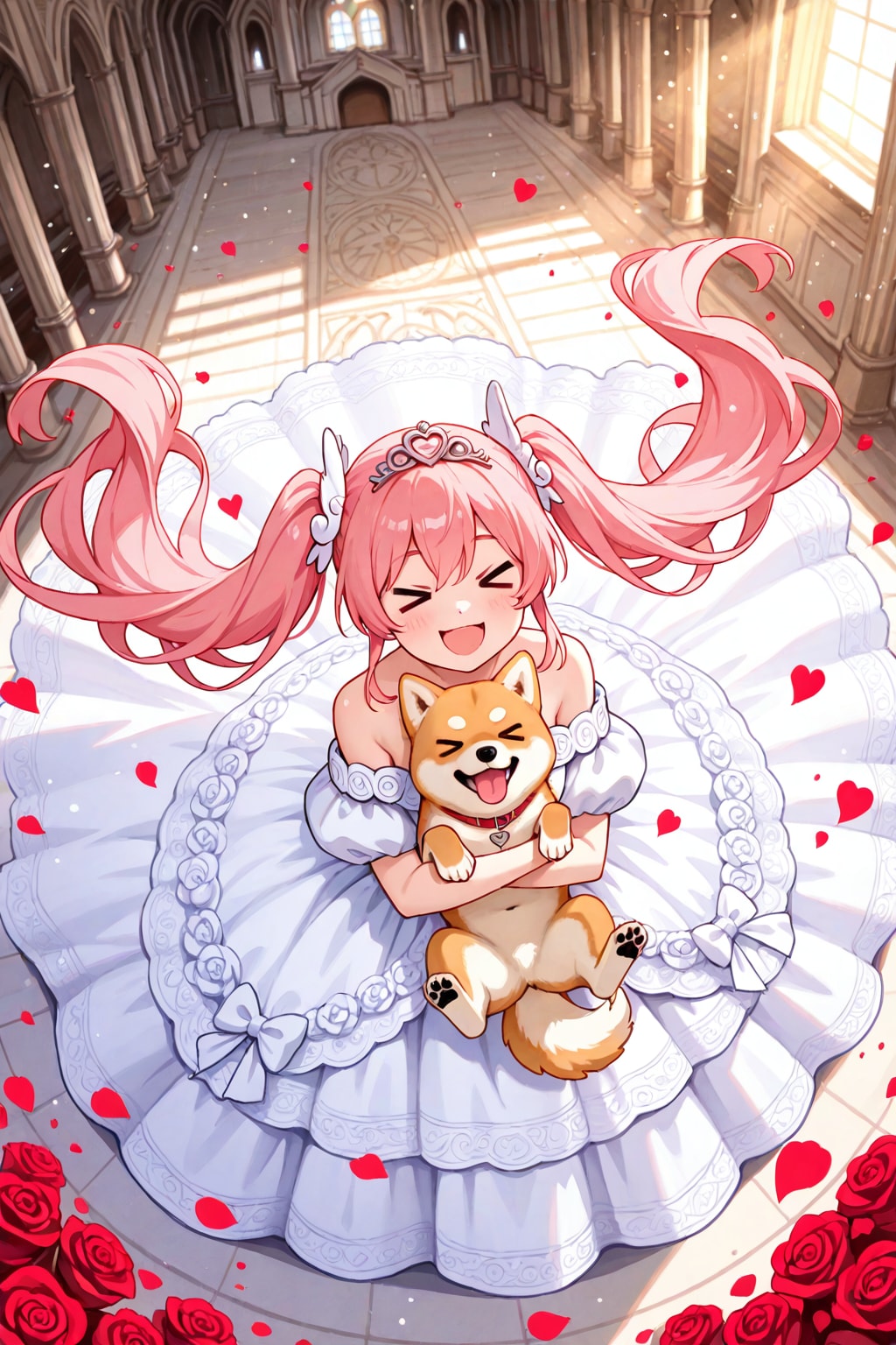 柴犬と花嫁ちゃん